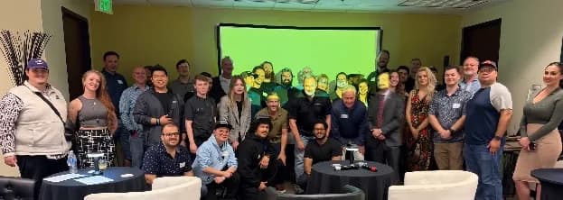 Filmmakers and guests at an AI Film 3 event