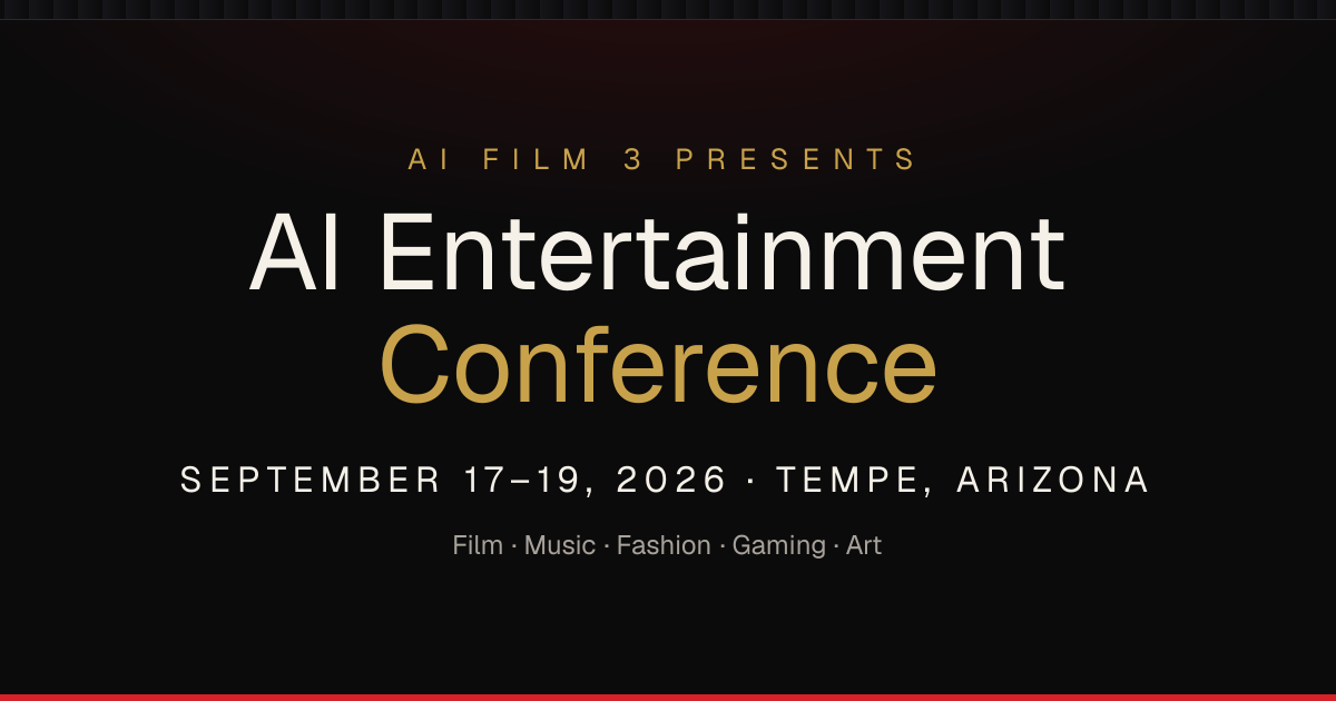 AI Entertainment Conference returns Sept. 17–19 in Phoenix — official promotional artwork